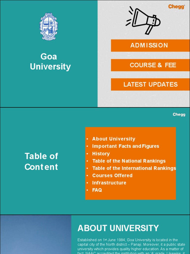 Goa University Admission and Courses Guide | PDF | University ...