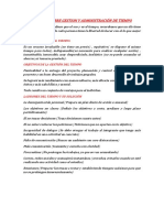 Informe Sobre Gestion Y Administración de Tiempo: Características Del Tiempo