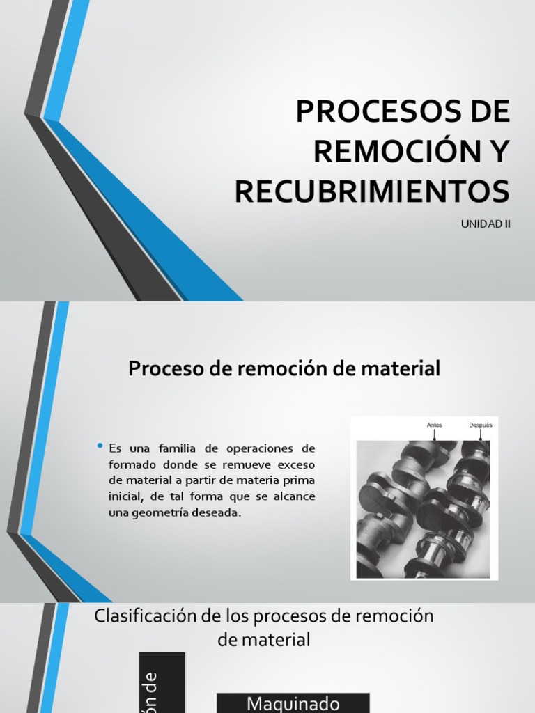 Procesos de Remoción de Material | PDF | Perforar | Materiales