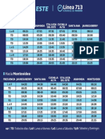 Horarios Linea 713 Invierno