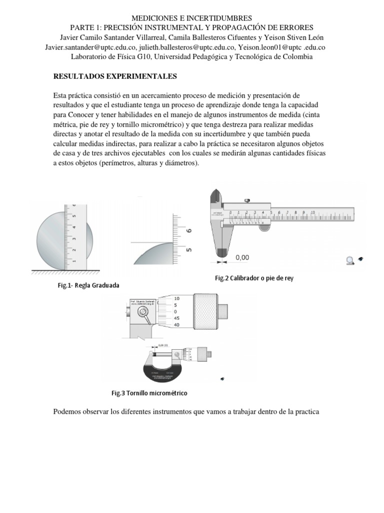 Incertidumbres en Mediciones Físicas | PDF | Medición | Incertidumbre