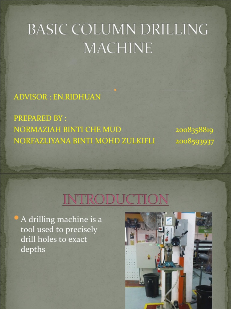 Drilling Machine Operation Guide | PDF | Drill | Drilling