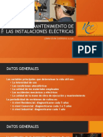 Vida Útil y Mantenimiento de Las Instalaciones Eléctricas