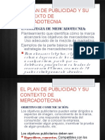 El Plan de Publicidad Y Su Contexto de Mercadotecnia