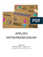 Applied Entrepreneurship: Prepared By: Kristine Diane C. Cerdeña, LPT