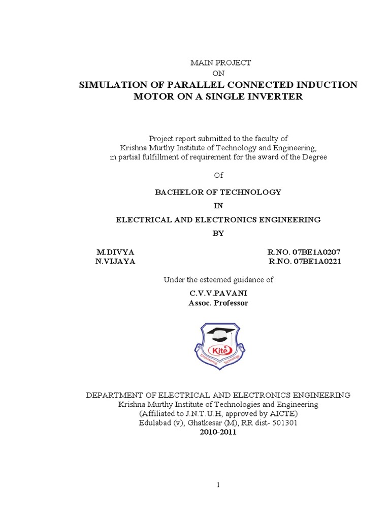 Simulation of Parallel Induction Motors | PDF | Electric Motor | Power ...