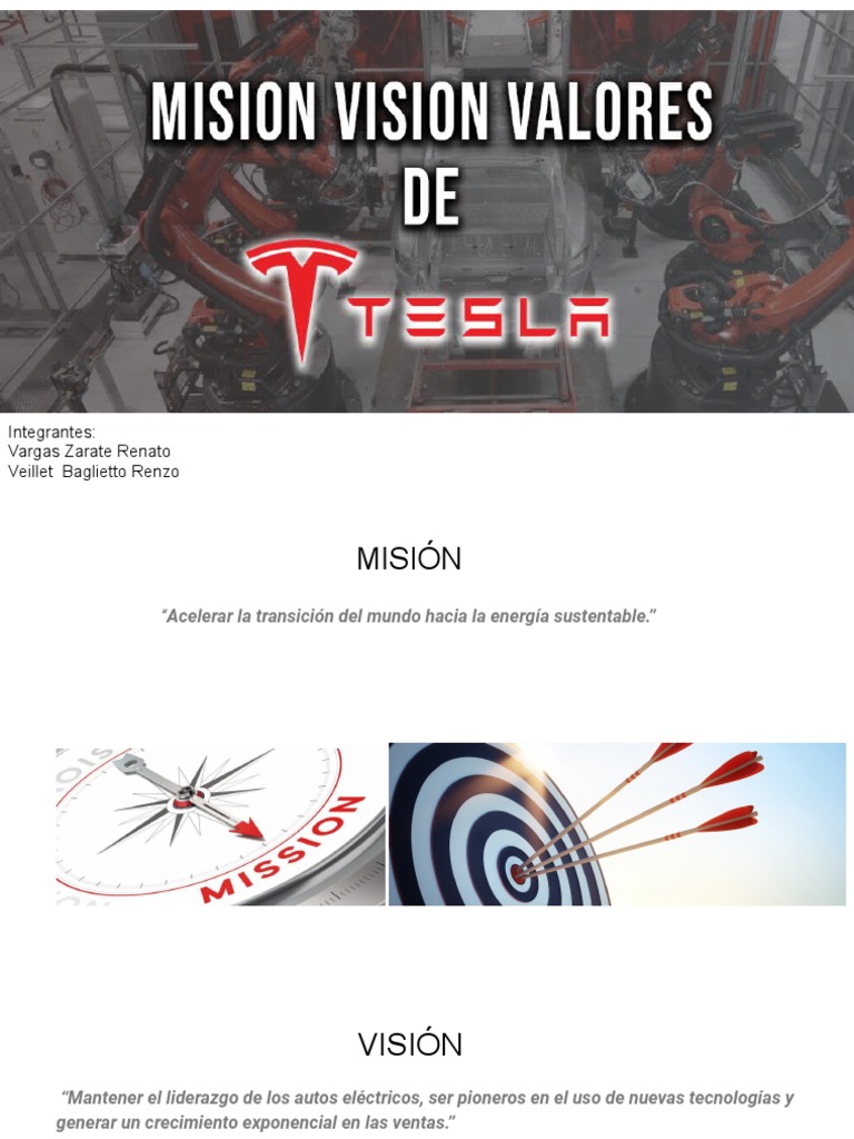 Mision y Vision de Tesla | PDF