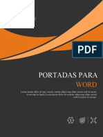 Portada de Word Negro y Naranja