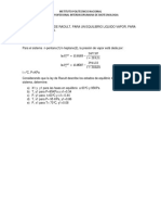 Ejercicio de la ley de Raoult para un equilibrio líquido-vapor de n-pentano y n-heptano