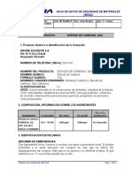 MSDS Dióxido de Carbono Gas