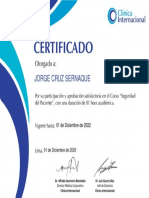 Certificado - Seguridad Del Paciente