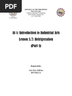 AS 1: Introduction To Industrial Arts Lesson 3.7: Refrigeration (Part 1)