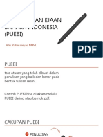 Penggunaan Ejaan Bahasa Indonesia (Puebi)