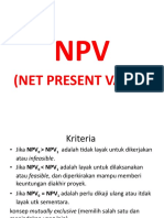 NPV DAN COEFFICIENT OF VARIATION