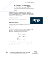 Lesson 1.4: Translation of Differentiation Formulas To Integration Formulas (TDFIF)
