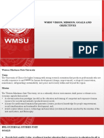 Wmsu Vision, Mission, Goals and Objectives