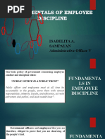 Fundamentals of Employee Discipline: Isabelita A. Sampayan Administrative Officer V