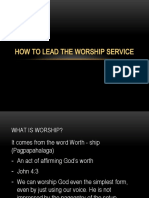 How To Lead The Worship Service Final