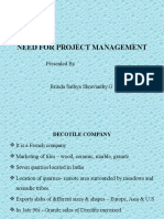 Need For Project Management: Presented by