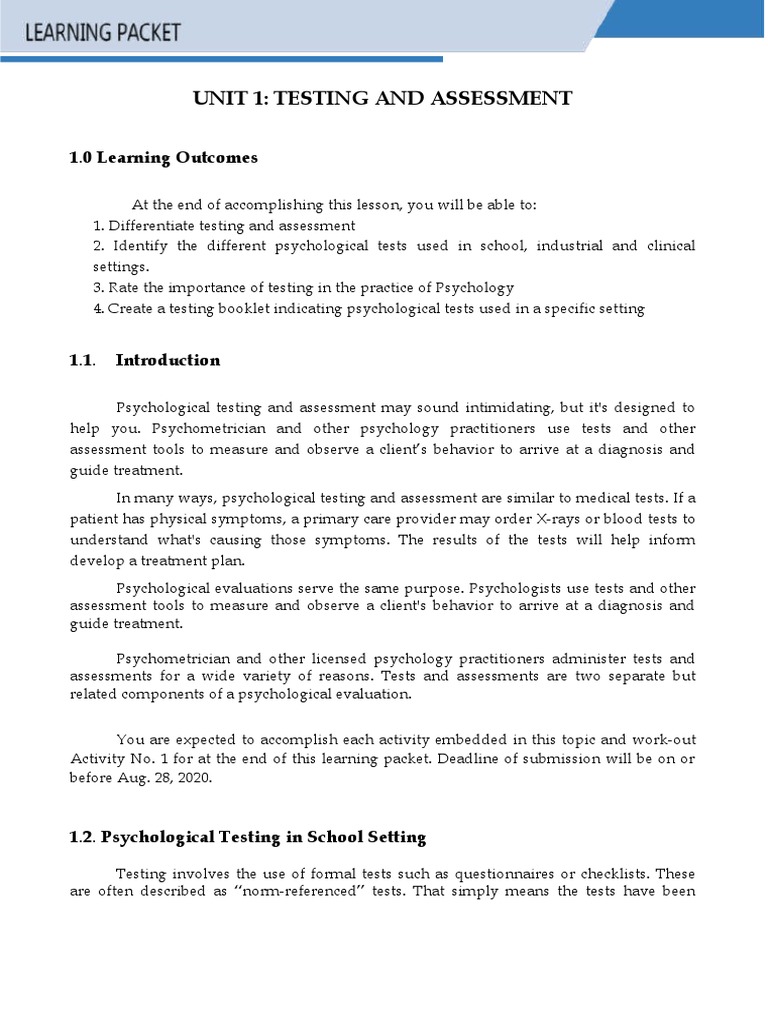 Psychological Testing in Education | PDF | Wechsler Adult Intelligence ...
