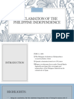 Proclamation of The Phillippine Independence