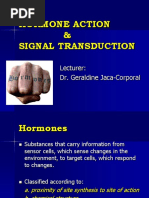 Biochem - Hormone and Signal Transduction