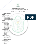 Delhi Public School Khanna: Board Practice Examination Syllabus 2021 - 22