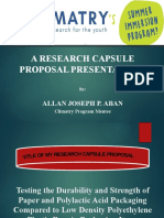 A Research Capsule Proposal Presentation: Allan Joseph P. Aban