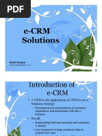 e-CRM Solutions: Mudit Shejwar