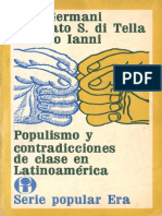 Germani, G. y Di Tella, T. (1973) Populismo y Contradicciones de Clase