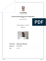 Crawford International Kenya-Junior High School: Progress Report - Cycle 3