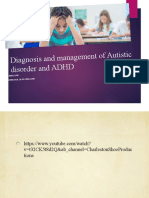 Diagnosis and Managemen T of Autistic Disorder and ADHD: Cherry Tam Supervisor: DR NG CH Ing Luen