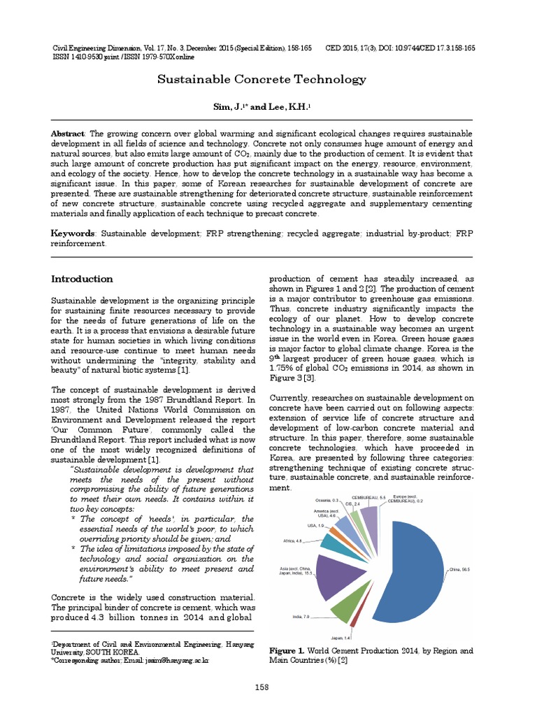 Sustainable Concrete Innovations | PDF | Concrete | Fibre Reinforced ...