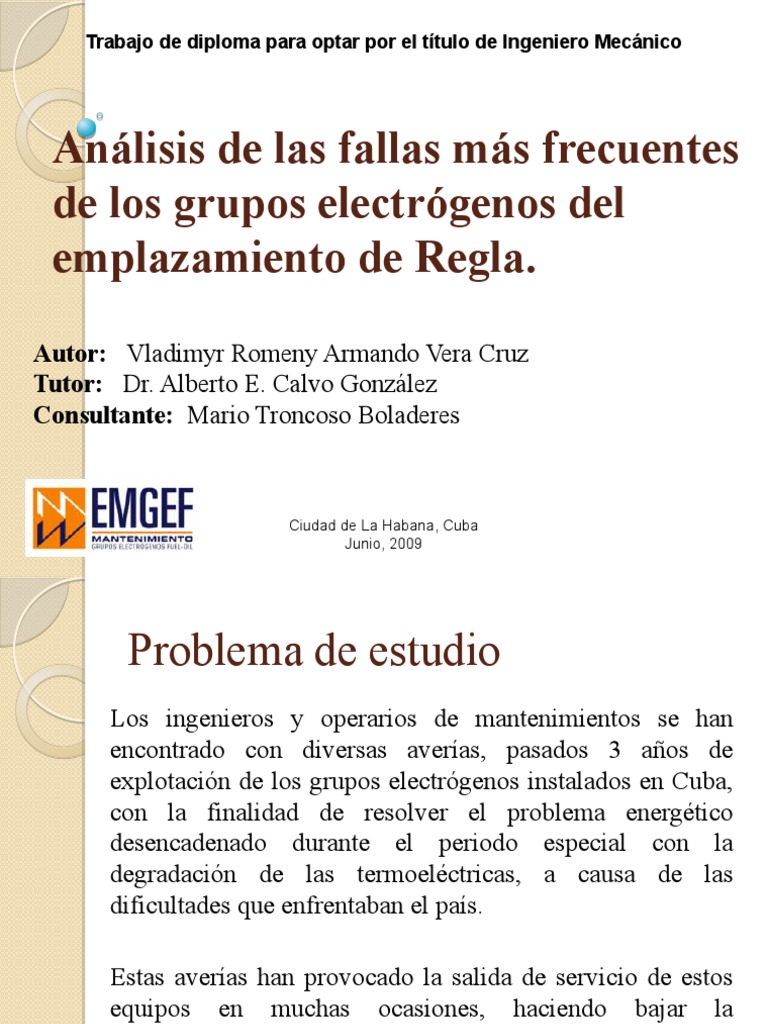 Análisis de las fallas más frecuentes de los