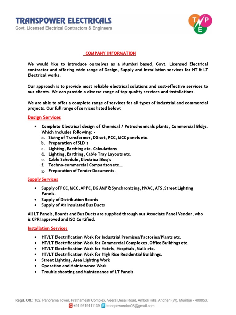 PWD Registered Electrical Contractor | PDF | Electrification | Duct (Flow)