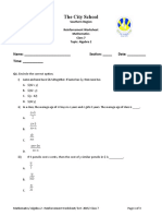 Class 7 Reinforcement Worksheet Algebra 2