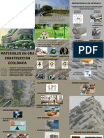 Afiche de materiales en una construcción ecológica
