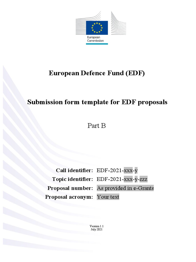European Defence Fund (EDF) : Part B | PDF | Risk | Life Cycle Assessment