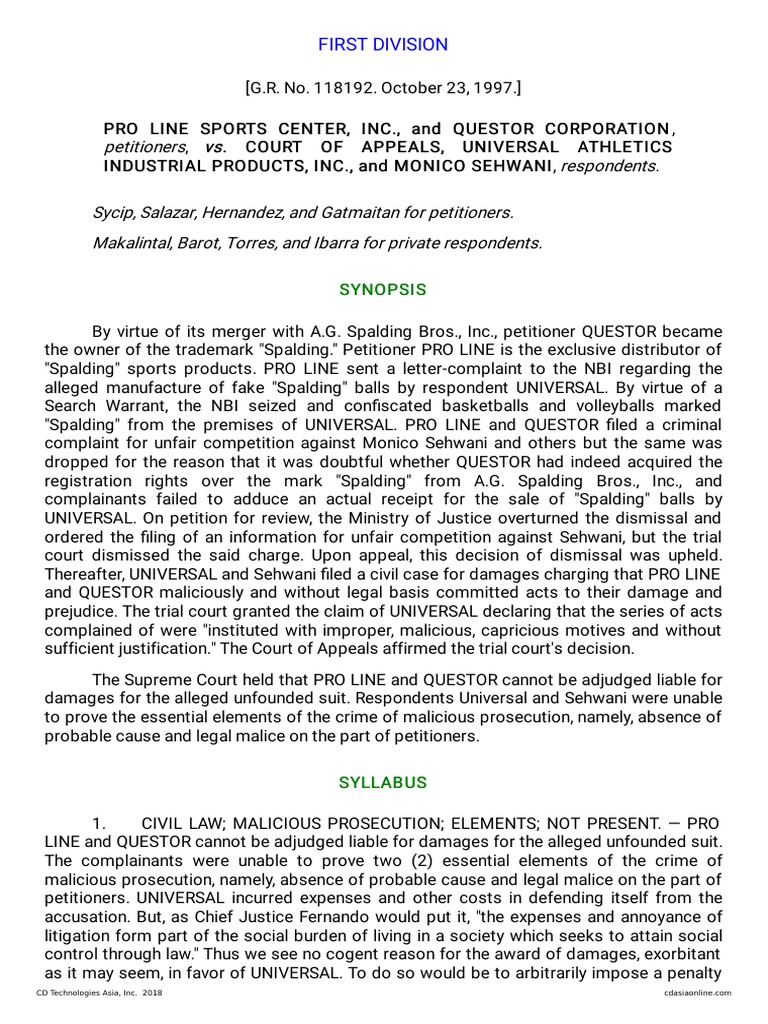 Supreme Court Ruling on Unfair Competition | PDF | Lawsuit | Prosecutor