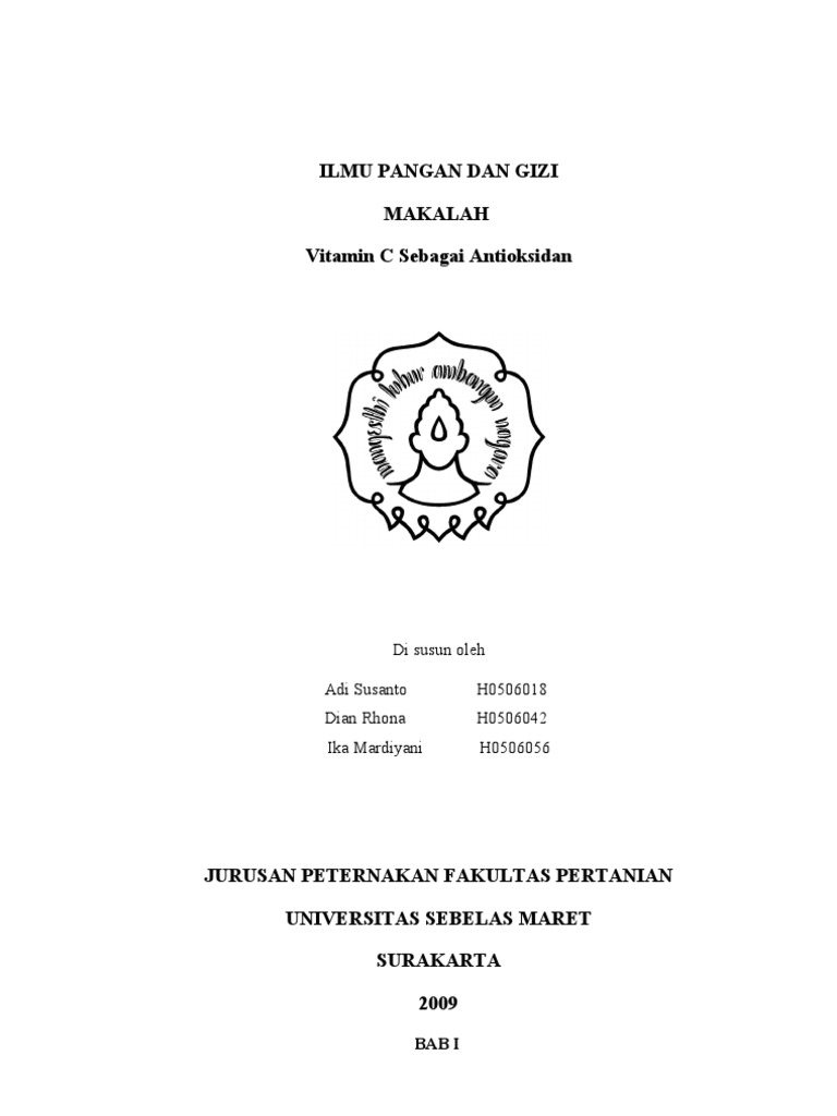 Vitamin C Sebagai Antioksidan