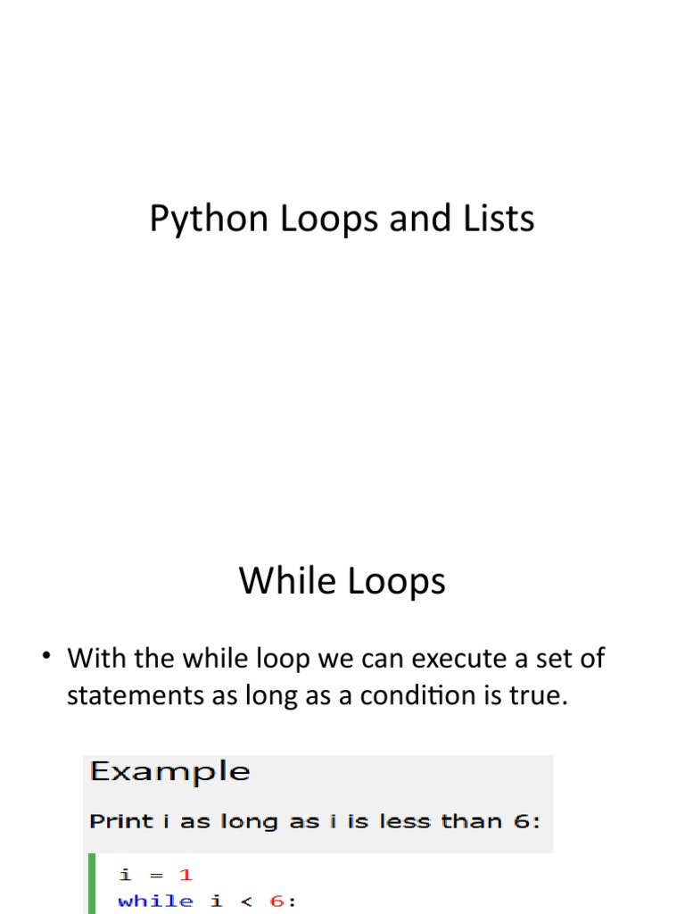 Python Lists | PDF | Control Flow | Subroutine