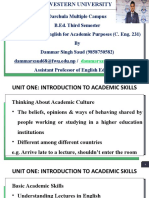 Unit One Introduction To Academic Skills