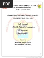 CS8581 Networks Lab Manual Valliammai