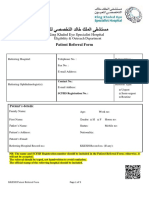 King Khaled Eye Specialist Hospital: Patient Referral Form