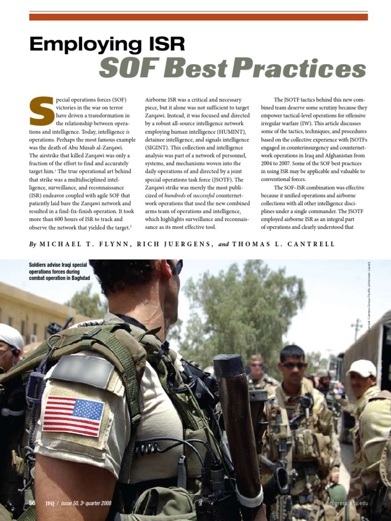 SOF ISR Best Practices in Warfare | PDF | Intelligence, Surveillance ...