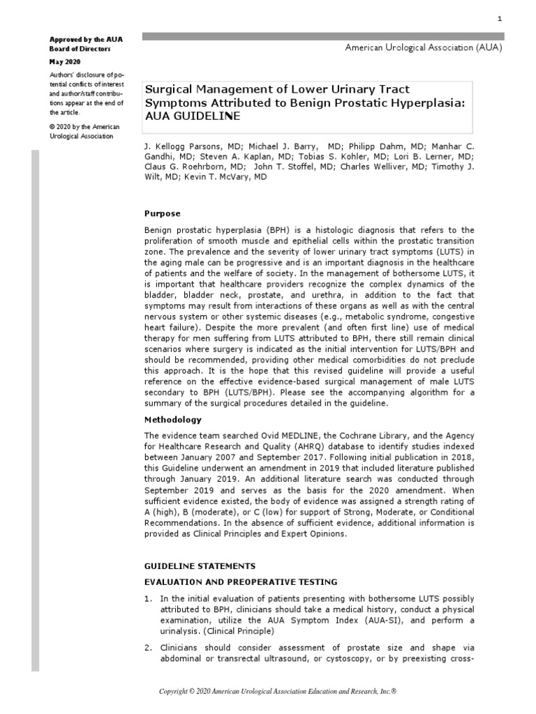 BPH Surgical-Mgmt | PDF | Evidence Based Medicine | Prostate Cancer