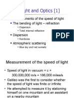 Measure Speed Light, Refraction, Total Internal Reflection