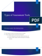 Types of Assessment Tools (Copy of Dr. Baldric)