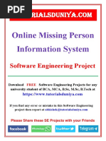 Online Missing Person Information System - SE Project