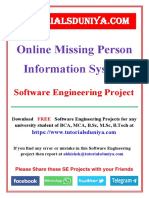 Online Missing Person Information System - SE Project